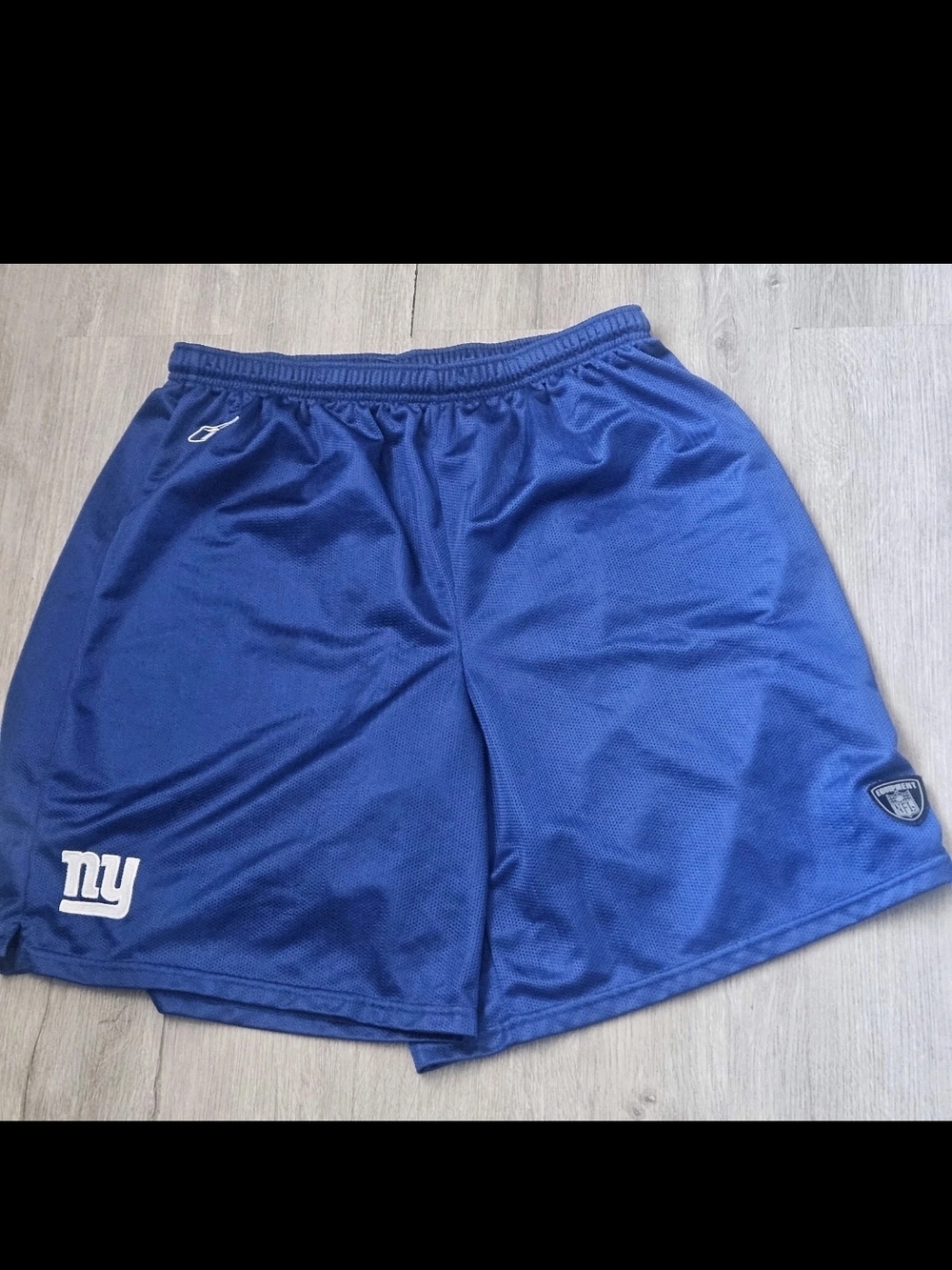 New York Giants NFL Sideline Training Shorts Men’s XL Blue Mesh